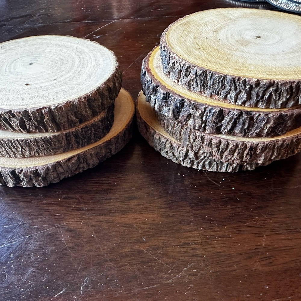 Rustic Wood Slice Coasters